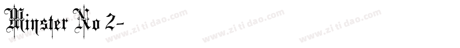 Minster No 2字体转换
